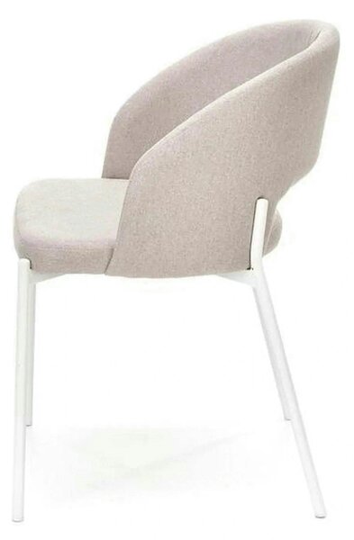 Scaun K486, bej/alb, stofa clasica/metal, 51x57x77 cm