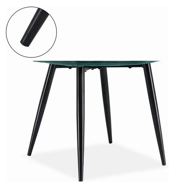 Scaun K487, verde inchis/negru, stofa catifelat/metal, 56x65x81 cm