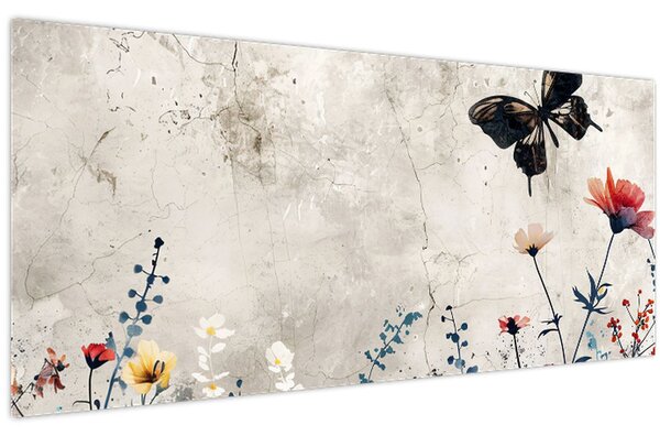 Tablou - Pajiște în beton (120x50 cm)