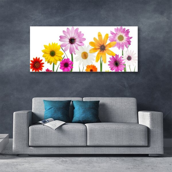 Tablou pe sticla Flori Floral Multi