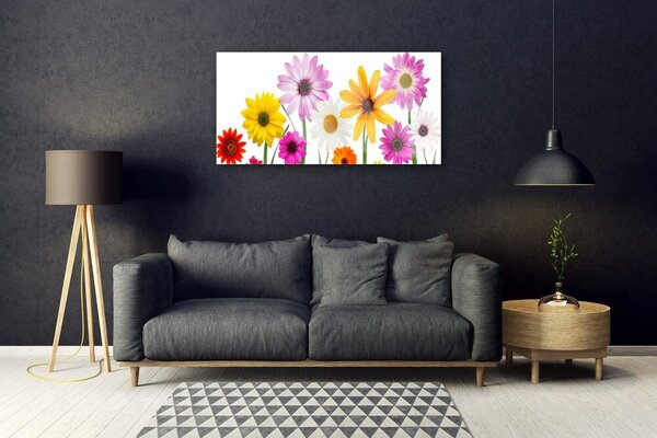 Tablou pe sticla Flori Floral Multi