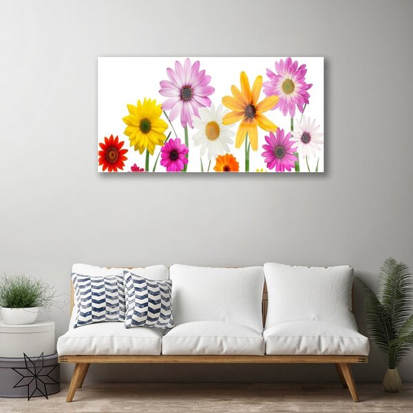 Tablou pe sticla Flori Floral Multi