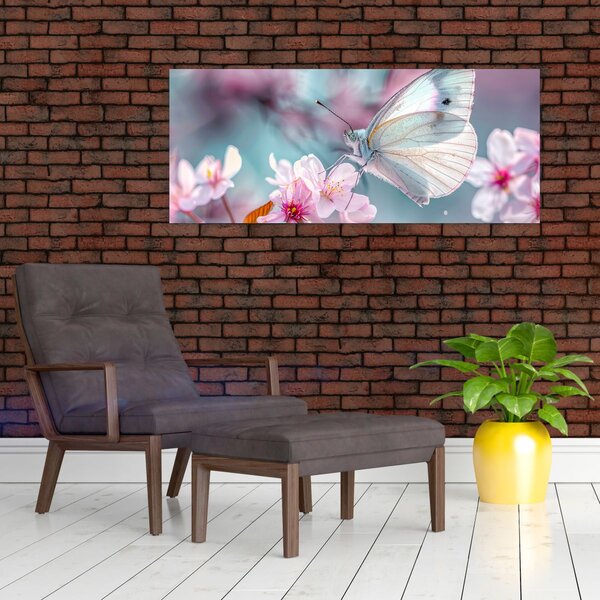 Tablou - Fluture pe un cireș (120x50 cm)