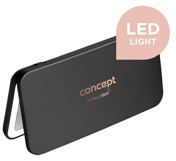 Concept KZ2020 - Oglindă cosmetică LED PERFECT SKIN 1,5W/5V 300 mAh, neagră
