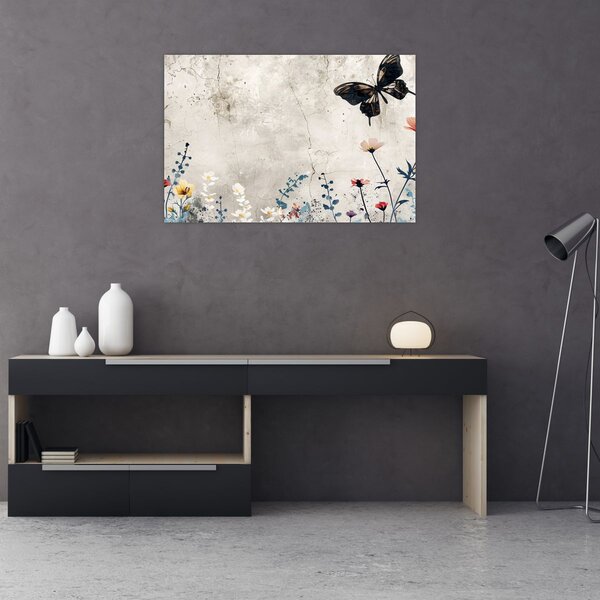 Tablou - Pajiște în beton (90x60 cm)