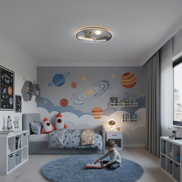 Brilagi - Plafonieră LED reglabilă pentru copii ASTRO LED/68W/230V 3000-6000K +telecomandă