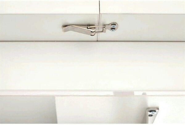 Masa extensibila BUSETTI, alb mat, PAL, 126/167x70x56/74 cm