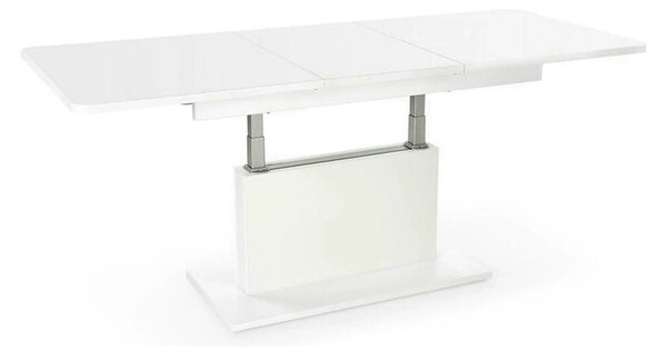 Masa extensibila BUSETTI, alb mat, PAL, 126/167x70x56/74 cm