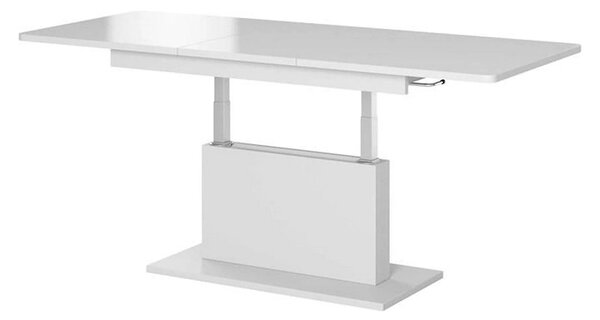 Masa extensibila BUSETTI, alb mat, PAL, 126/167x70x56/74 cm