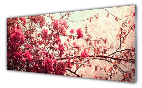 Tablouri acrilice Sucursale Frunze Natura Brown Orange