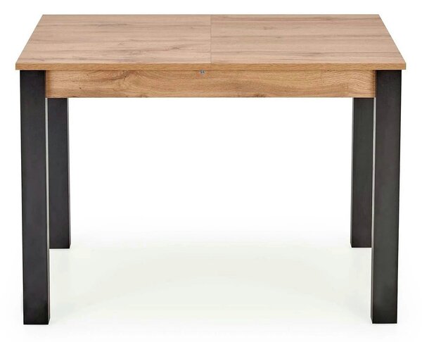Masa extensibila GINO, stejar/negru, PAL furniruit, 100/138x60x75 cm