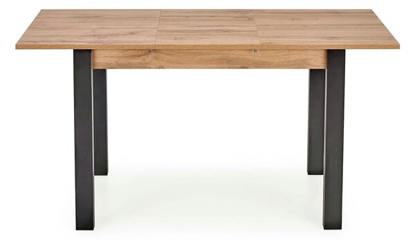 Masa extensibila GINO, stejar/negru, PAL furniruit, 100/138x60x75 cm
