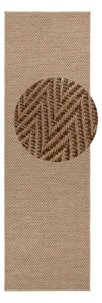 Covor tip traversă pentru interior și exterior maro deschis 80x250 cm Nature – Hanse Home