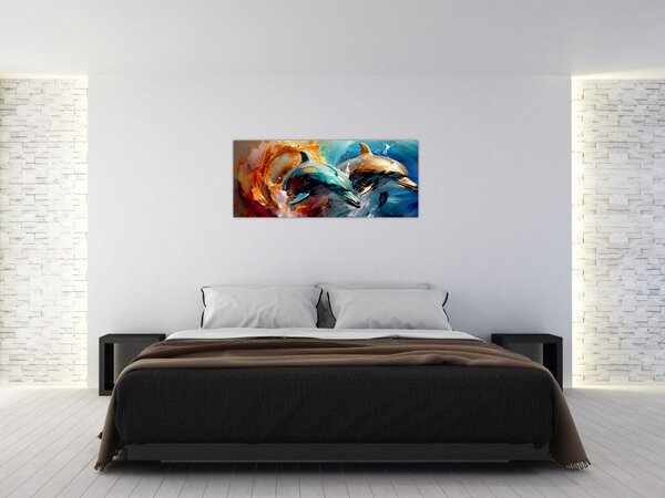 Tablou - Pictură de delfin (120x50 cm)