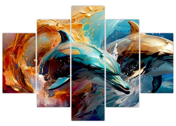 Tablou - Pictură de delfin (150x105 cm)