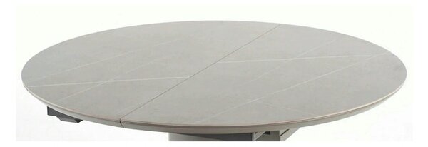 Masa eleganta living MUSCAT, gri cu efect marmura/auriu, 120/160x120x7