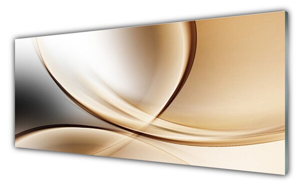 Panou sticla bucatarie Abstract Art Gri Maro Galben