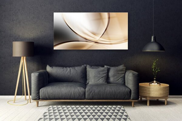 Tablou pe sticla Abstract Art Gri Maro Galben