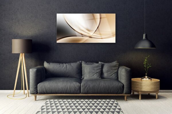 Tablou pe sticla Abstract Art Gri Maro Galben