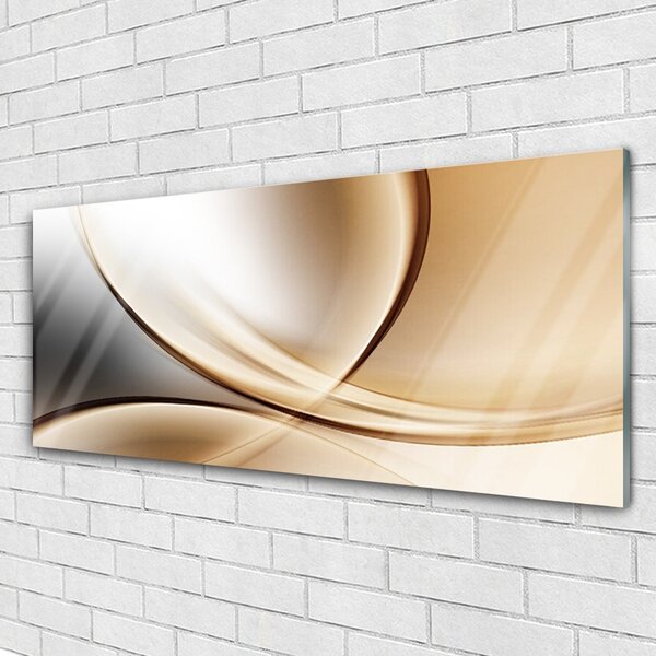 Tablou pe sticla Abstract Art Gri Maro Galben