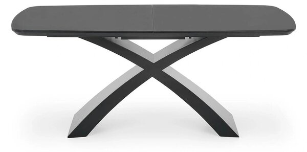 Masa extensibila SILVESTRO, gri inchis/negru, 180/220x89x75 cm