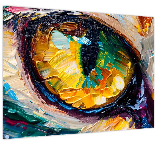 Tablou - Ochi de pisică Pictură (70x50 cm)