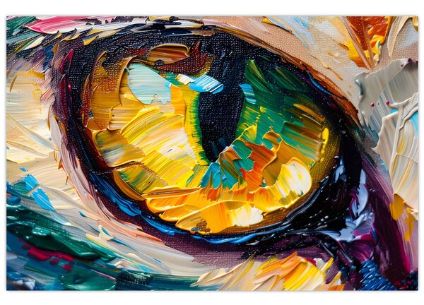 Tablou - Ochi de pisică Pictură (90x60 cm)