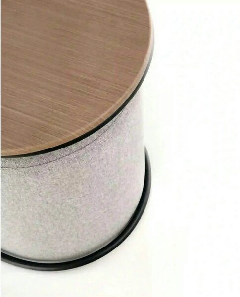 Masuta cafea cu tabureti PAMPA, nuc/gri, 88x43x49 cm