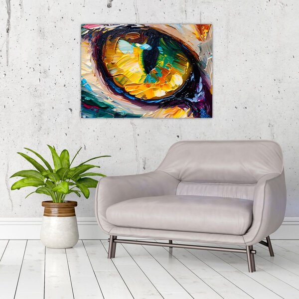 Tablou - Ochi de pisică Pictură (70x50 cm)