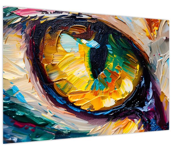 Tablou - Ochi de pisică Pictură (90x60 cm)