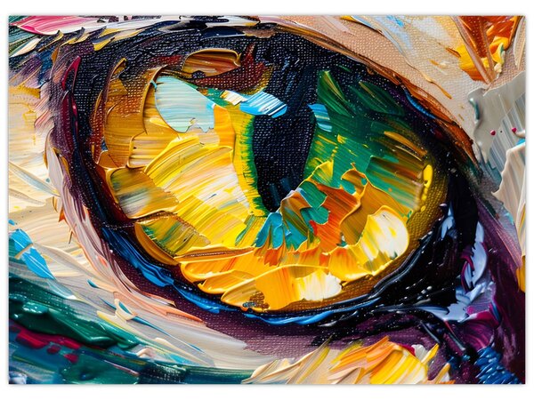 Tablou - Ochi de pisică Pictură (70x50 cm)