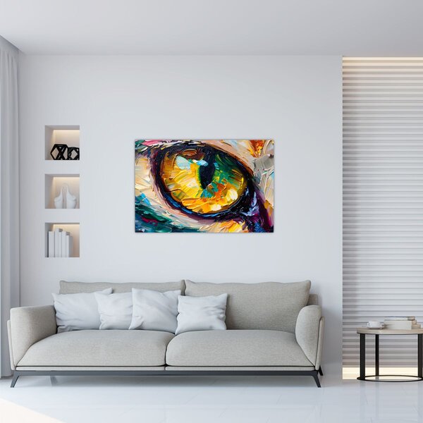 Tablou - Ochi de pisică Pictură (90x60 cm)