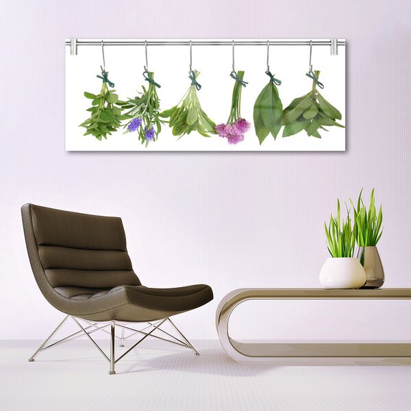 Tablouri acrilice Petale Floral Verde Violet Roșu