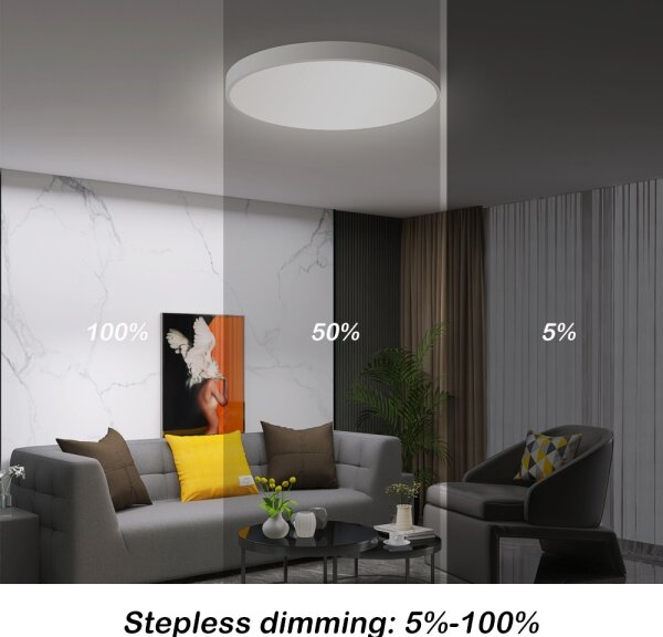 Plafonieră LED dimabilă BRILAGI POOL SMART LED/60W/230V 3000-6000K 50 cm + telecomandă