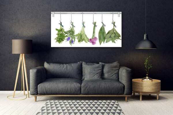 Tablouri acrilice Petale Floral Verde Violet Roșu