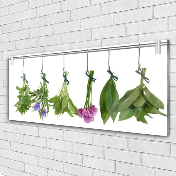 Tablouri acrilice Petale Floral Verde Violet Roșu