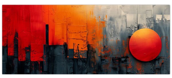 Tablou - Pictura abstractă a orașului (120x50 cm)