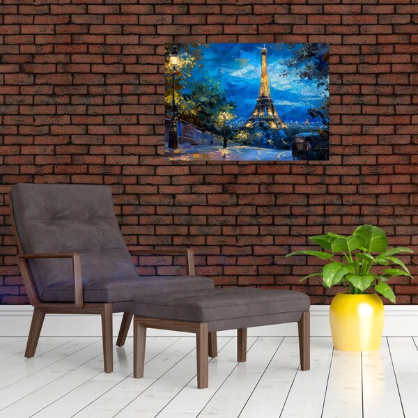 Tablou - Pictură în ulei a Turnului Eiffel (70x50 cm)