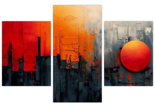 Tablou - Pictura abstractă a orașului (90x60 cm)