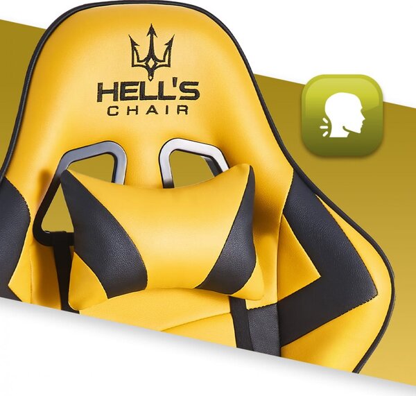 Scaun de gaming HC-1007, galben