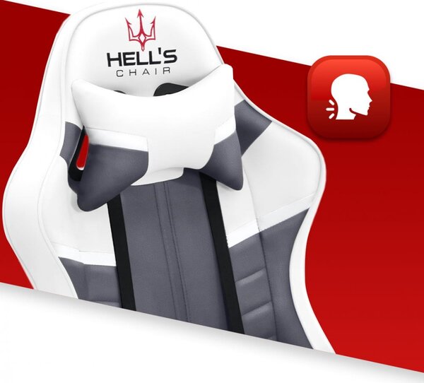 Scaun gaming HC-1004 gri-alb