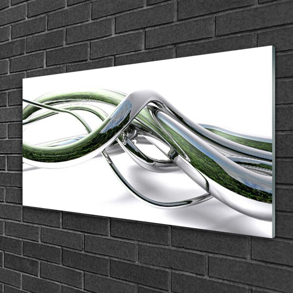 Tablouri acrilice Abstract Art Silver Green