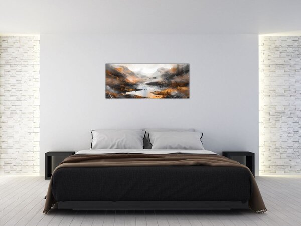 Tablou - Pictura peisajelor montane (120x50 cm)