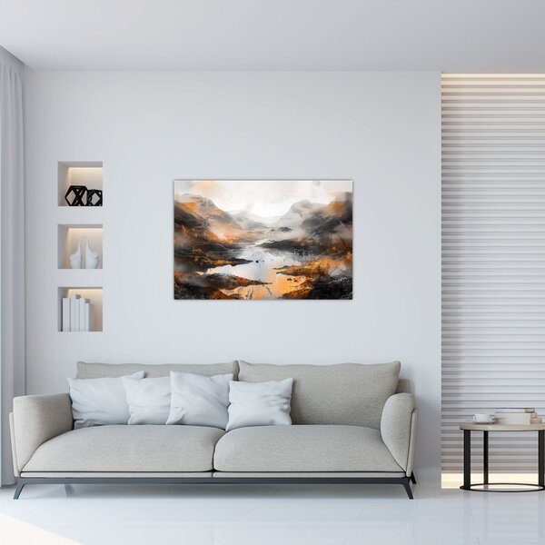 Tablou - Pictura peisajelor montane (90x60 cm)