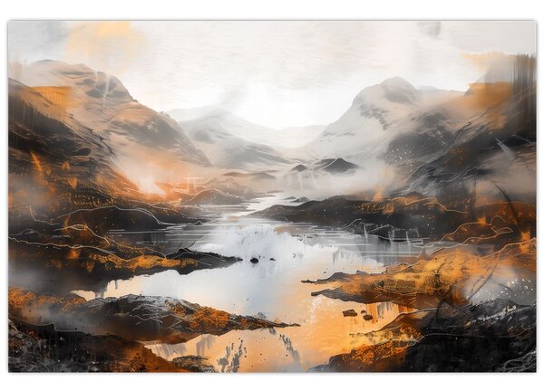 Tablou - Pictura peisajelor montane (90x60 cm)