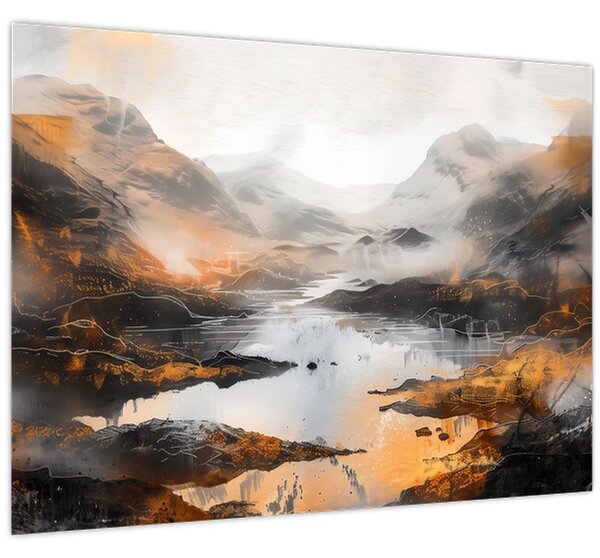 Tablou - Pictura peisajelor montane (70x50 cm)
