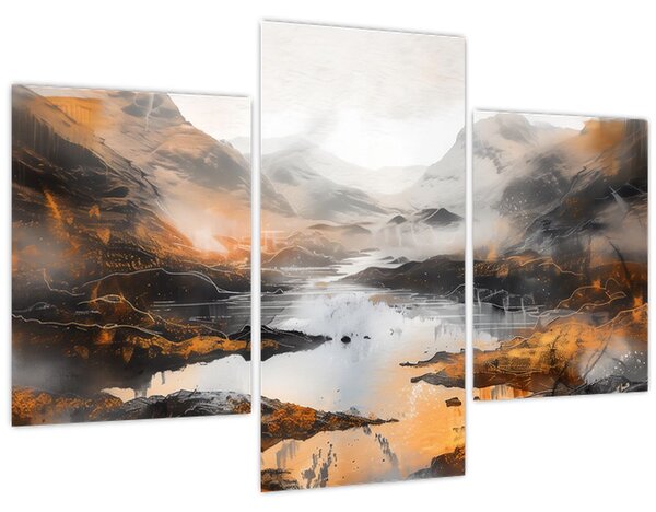 Tablou - Pictura peisajelor montane (90x60 cm)