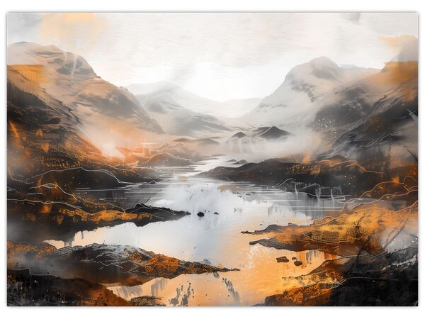 Tablou - Pictura peisajelor montane (70x50 cm)