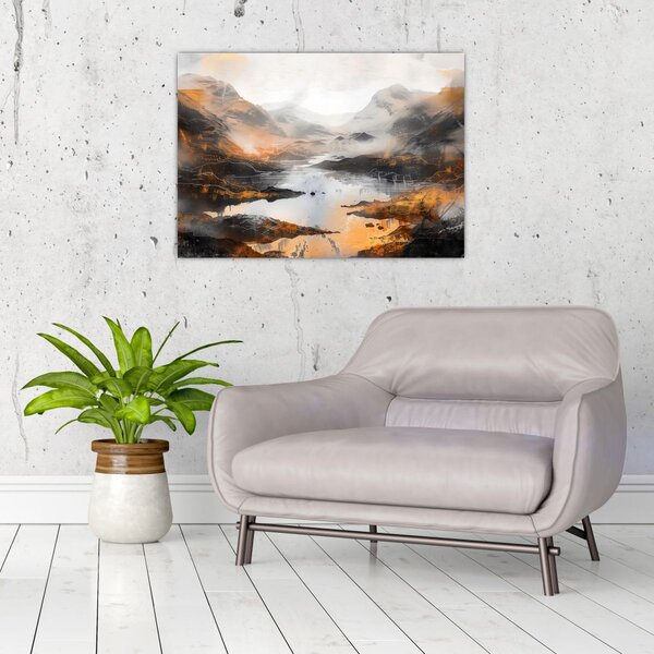 Tablou - Pictura peisajelor montane (70x50 cm)