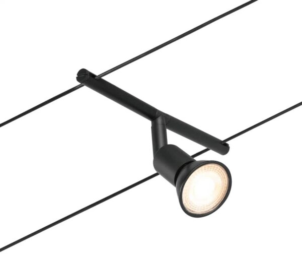 Paulmann 94446 - Sistem complet cu cablu SALT, 230 V, set 5 x GU5,3/10W, negru